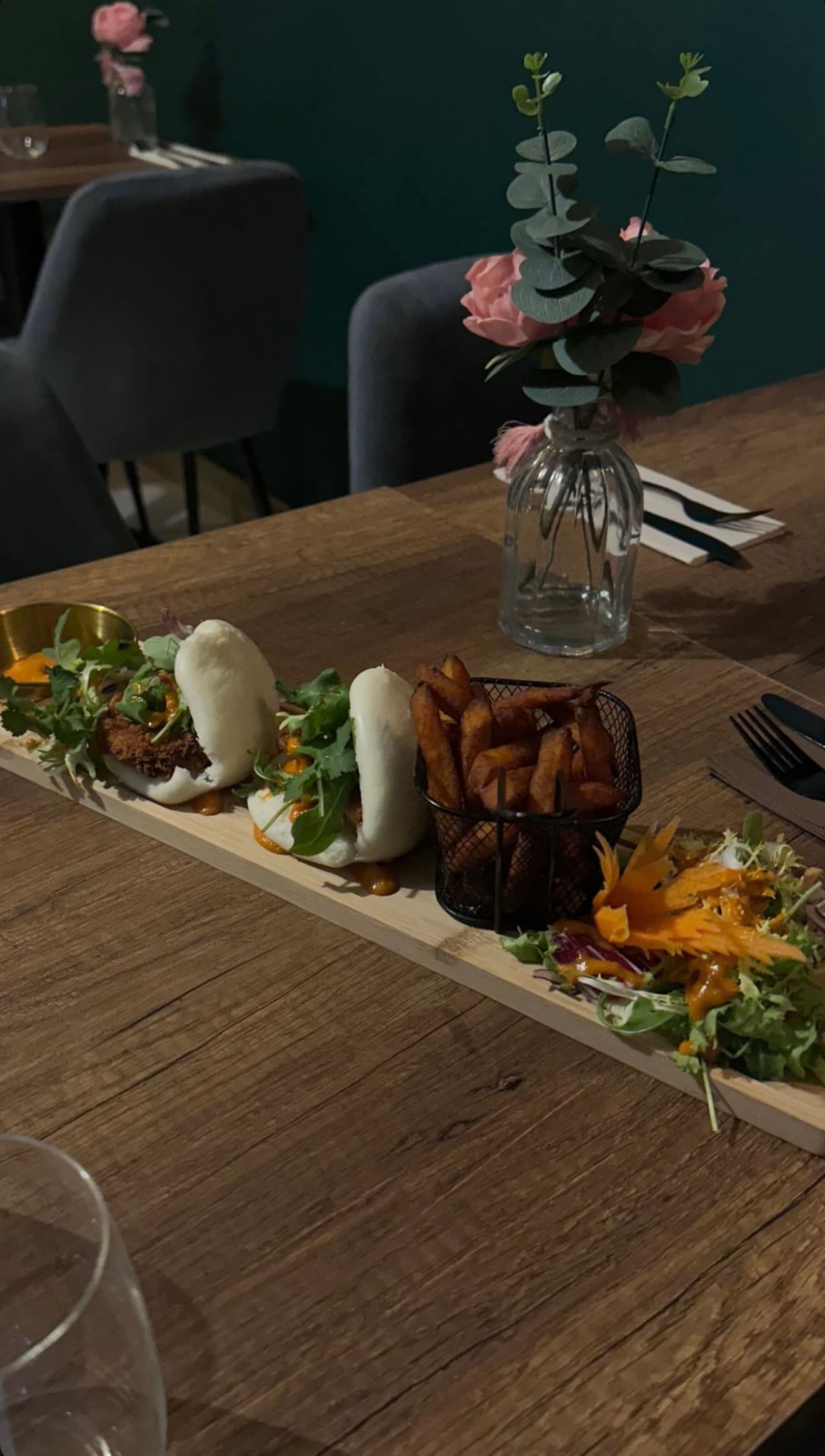 Bao poulet, patates douces